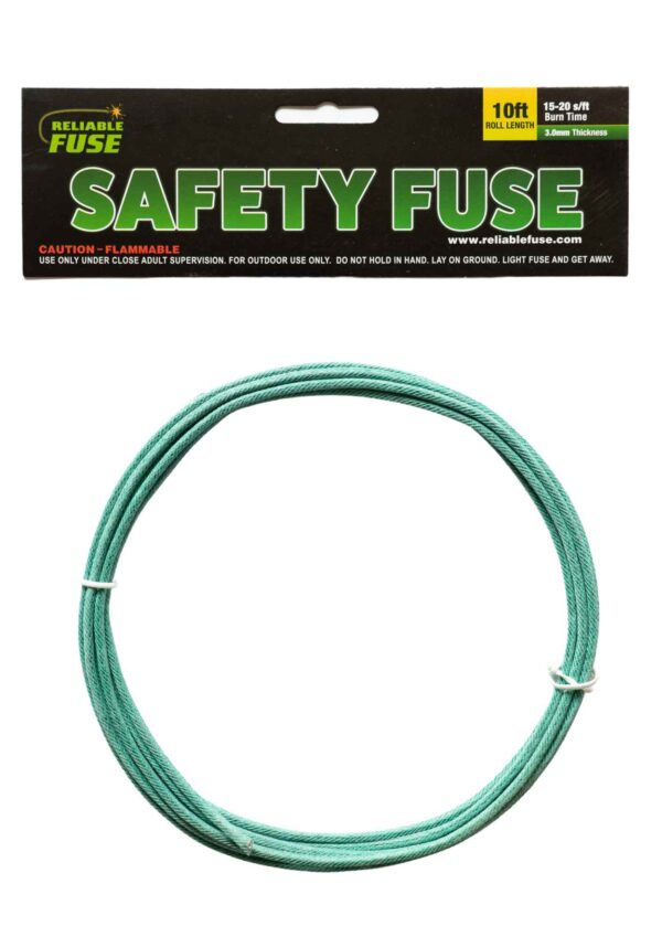3.0mm safety fuse: 15-20(s/f)-10 Feet