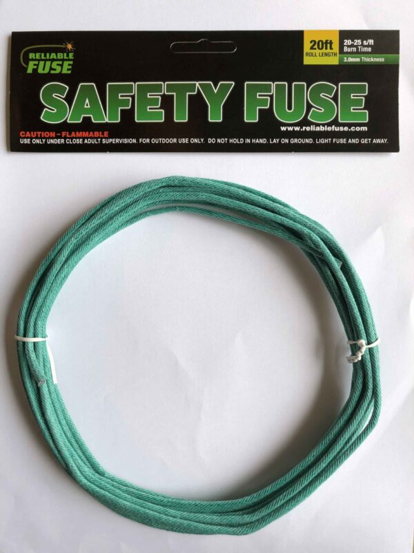 3.0mm safety fuse: 20-25(s/f)-20 Feet