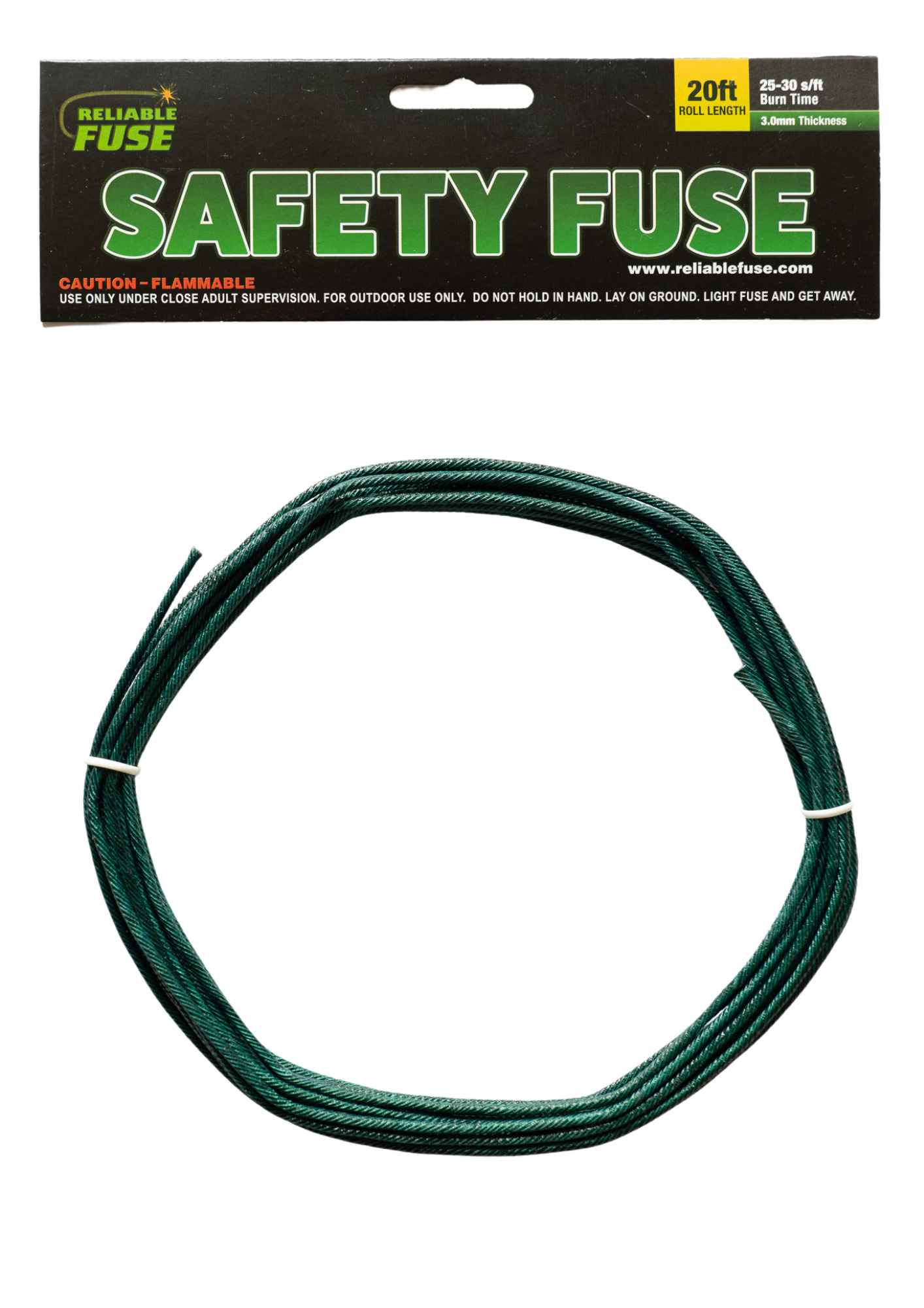 3.0mm safety fuse: 25-30(s/f)-20 Feet